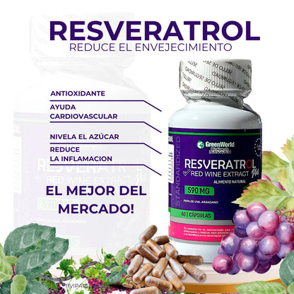 Resveratrol 100% Natural 590mg