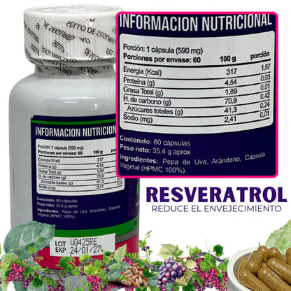 Resveratrol 100% Natural 590mg