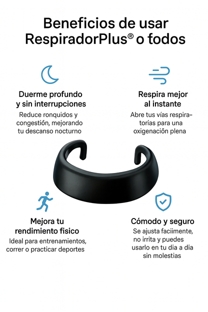 RespiradorPlus® Banda Nasal Magnetica ~ Elimina Ronquidos y Mejora tu Repiracion✨ KIT COMPLETO